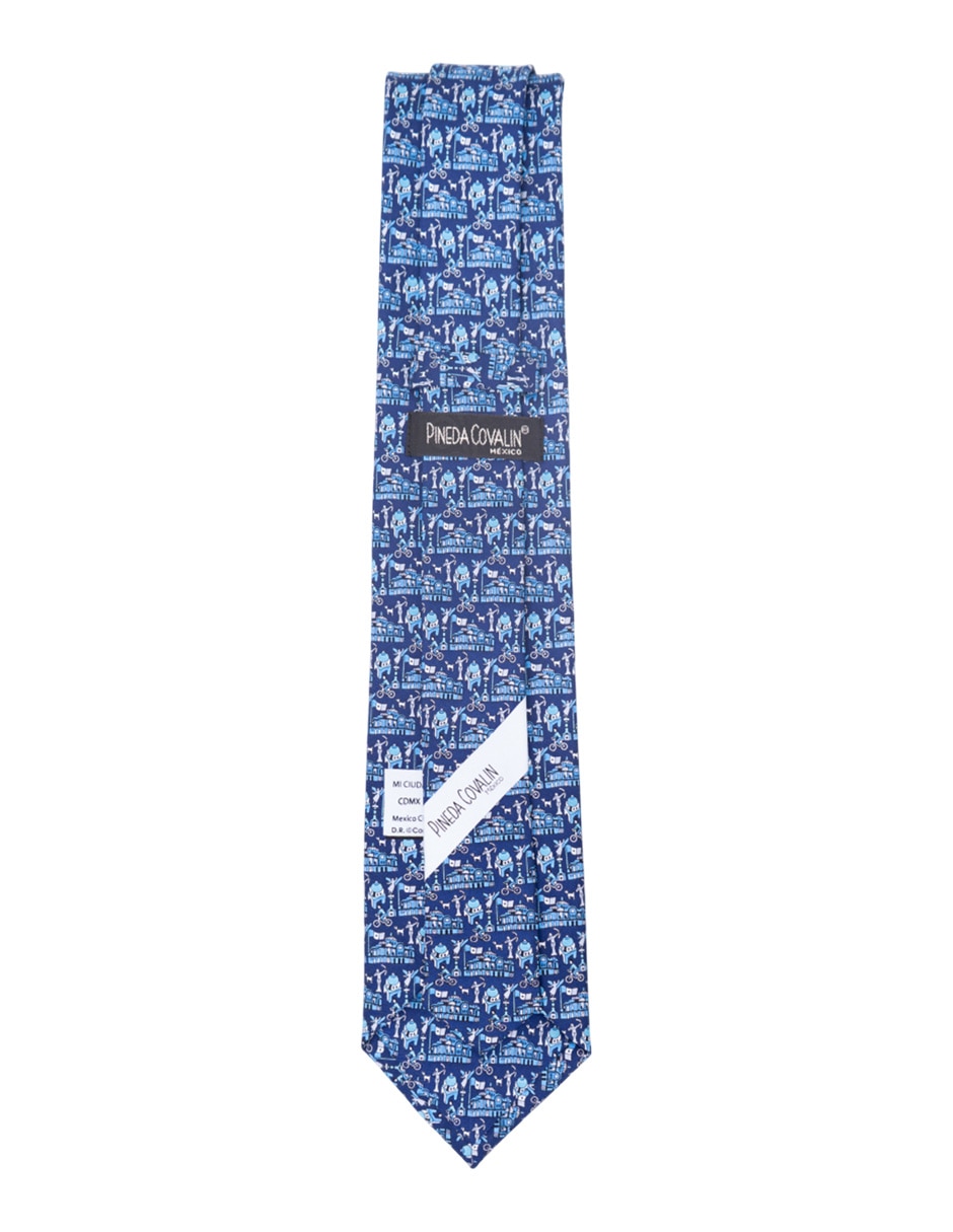 Corbata Pineda Covalin regular de seda estampada para hombre 2