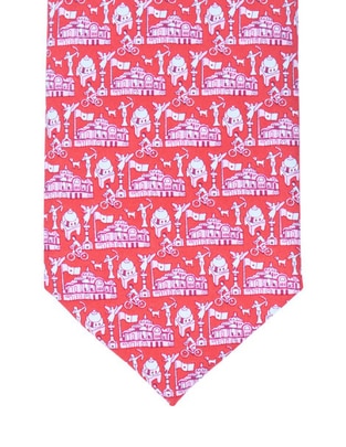 Corbata Pineda Covalin regular de seda estampada para hombre 1