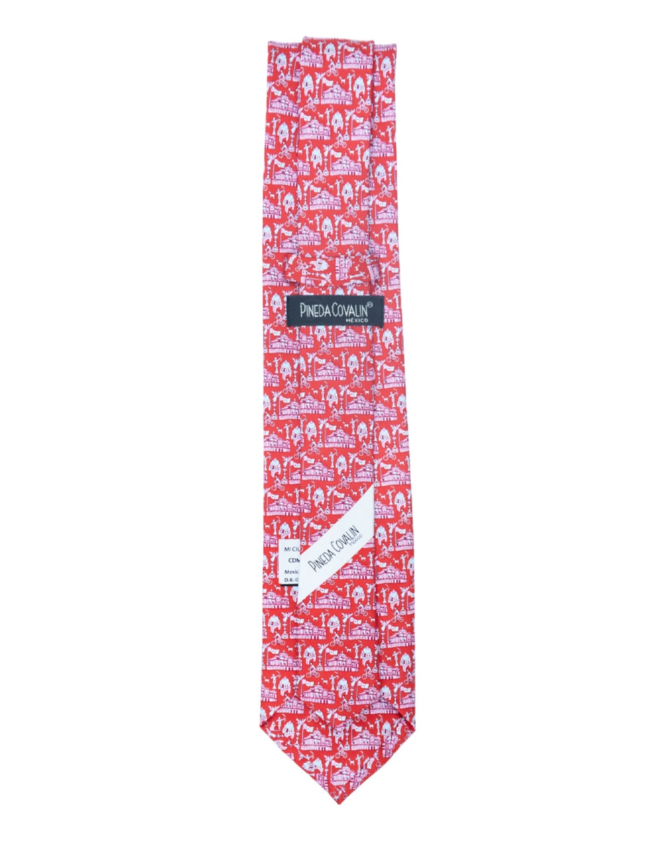 Corbata Pineda Covalin regular de seda estampada para hombre 2