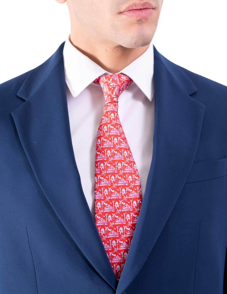 Corbata Pineda Covalin regular de seda estampada para hombre 3