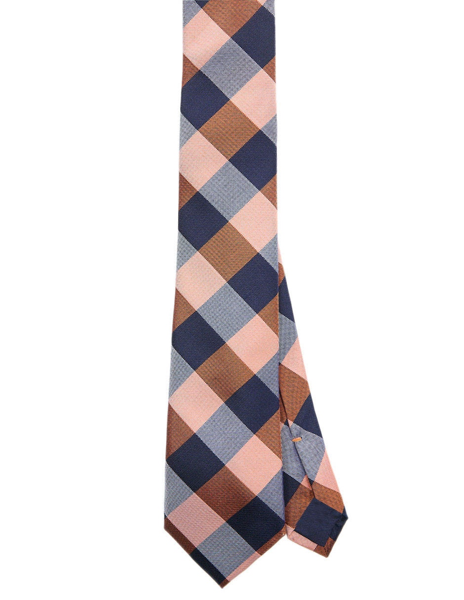 Corbata regular de seda estampada para hombre