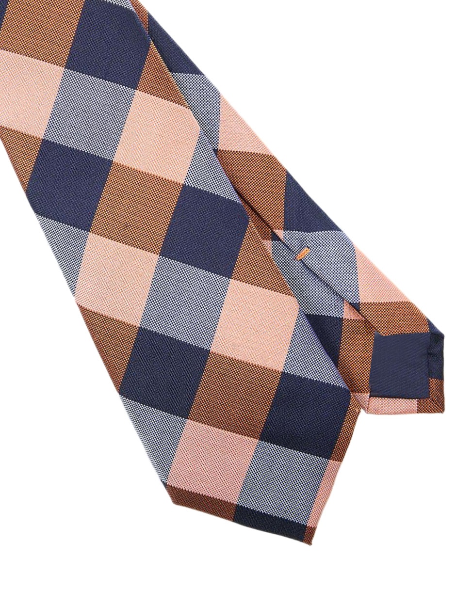 Corbata regular de seda estampada para hombre