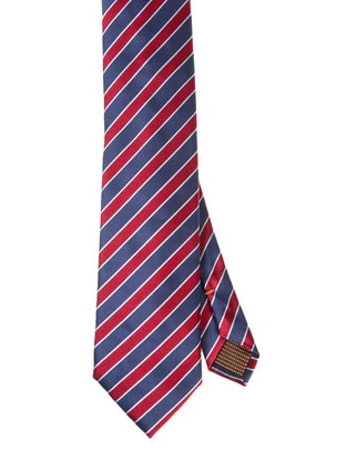 Corbata regular estampado a rayas para hombre