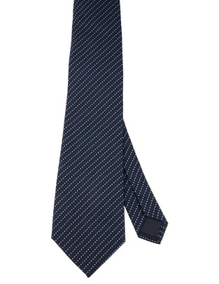 Corbata regular de seda estampado microprint para hombre