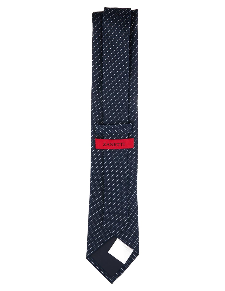 Corbata regular de seda estampado microprint para hombre