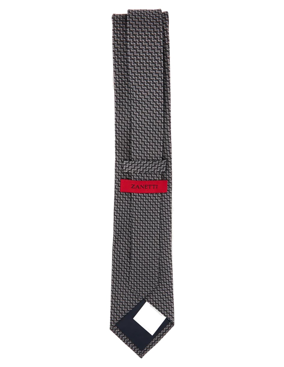 Corbata regular de seda estampado microprint para hombre