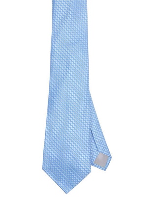 Corbata regular de seda estampado microprint para hombre