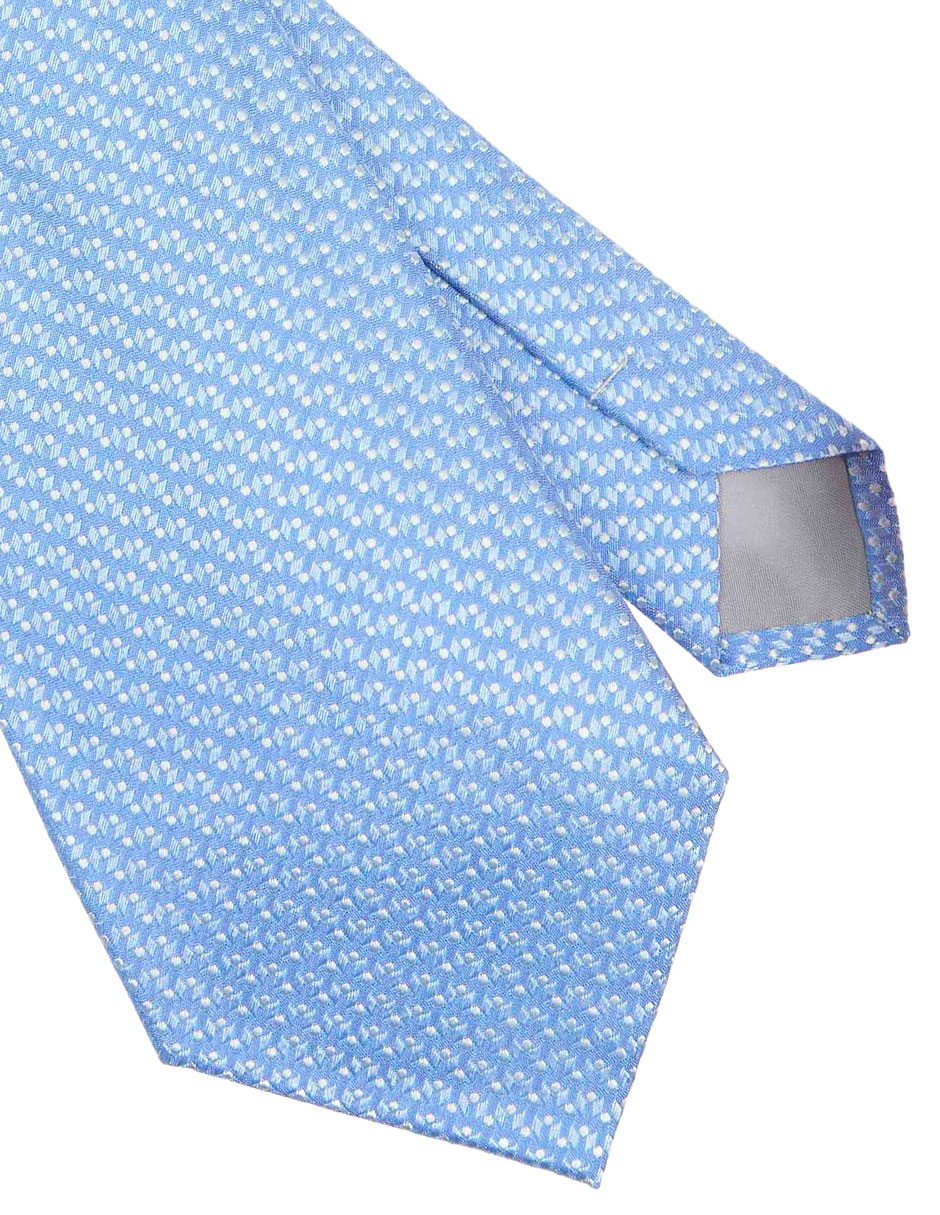 Corbata regular de seda estampado microprint para hombre