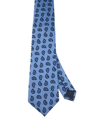Corbata regular de seda estampado para hombre 1