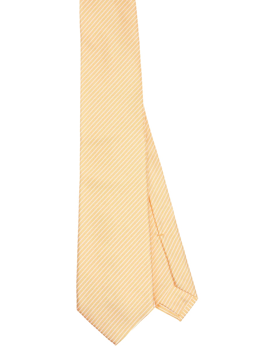 Corbata regular de seda estampado a rayas para hombre