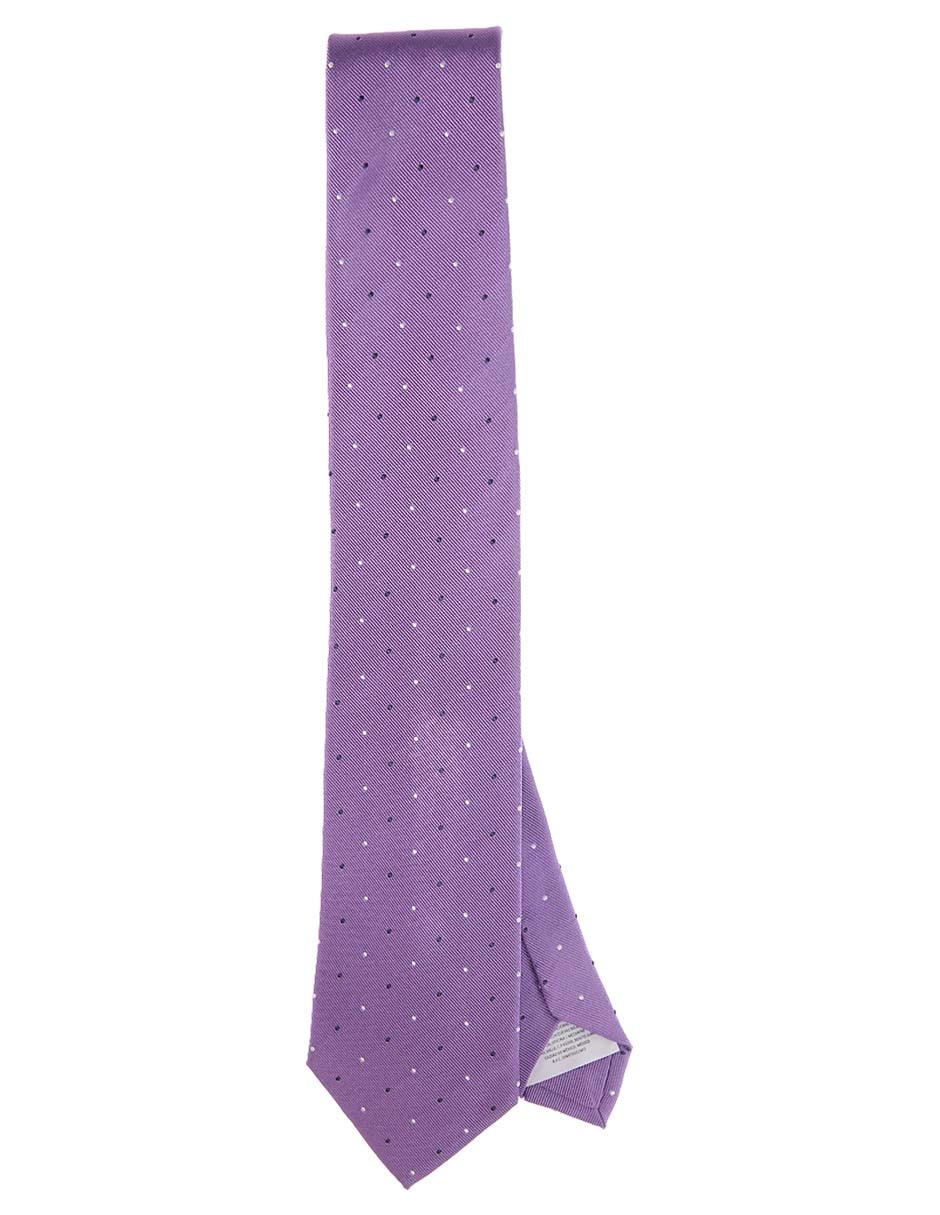 Corbata regular de seda estampado a lunares para hombre Corbata regular de seda estampado a lunares para hombre