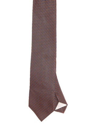 Corbata regular de seda estampada para hombre