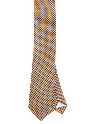 Corbata regular de seda estampada para hombre