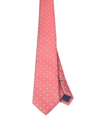 Corbata regular de seda estampado lunares para hombre