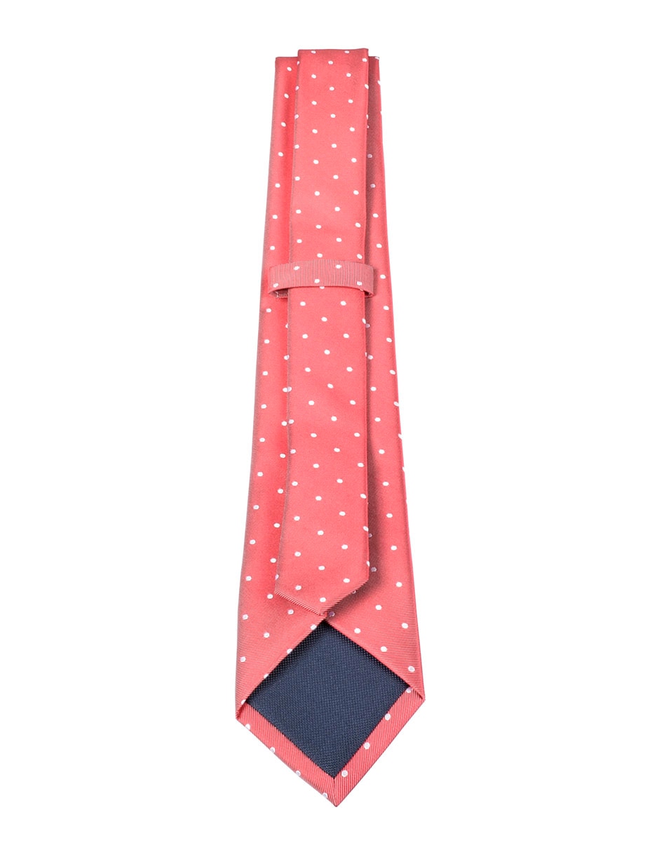 Corbata regular de seda estampado lunares para hombre