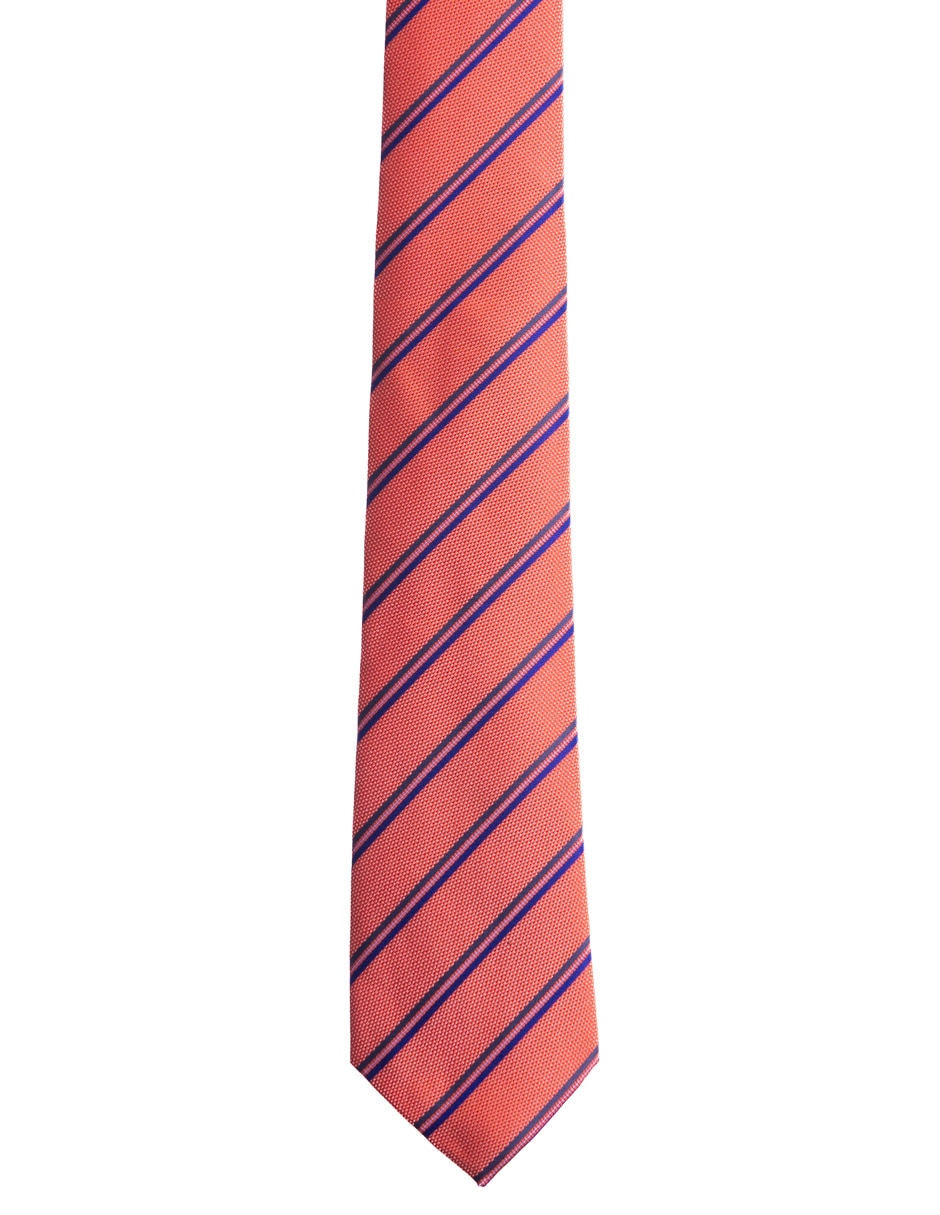 Corbata regular estampado a rayas para hombre
