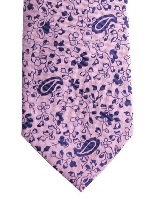 Corbata regular estampado floral para hombre