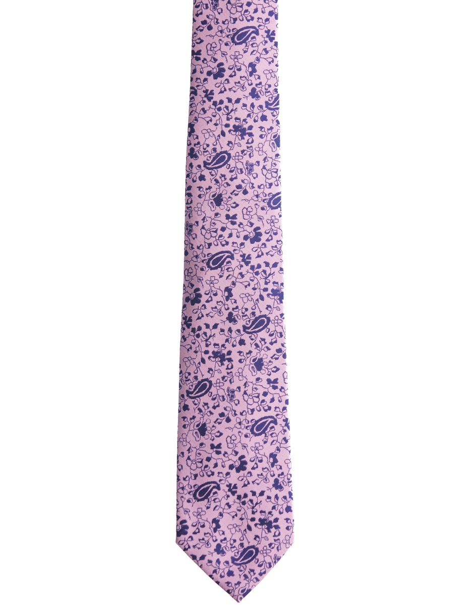 Corbata regular estampado floral para hombre