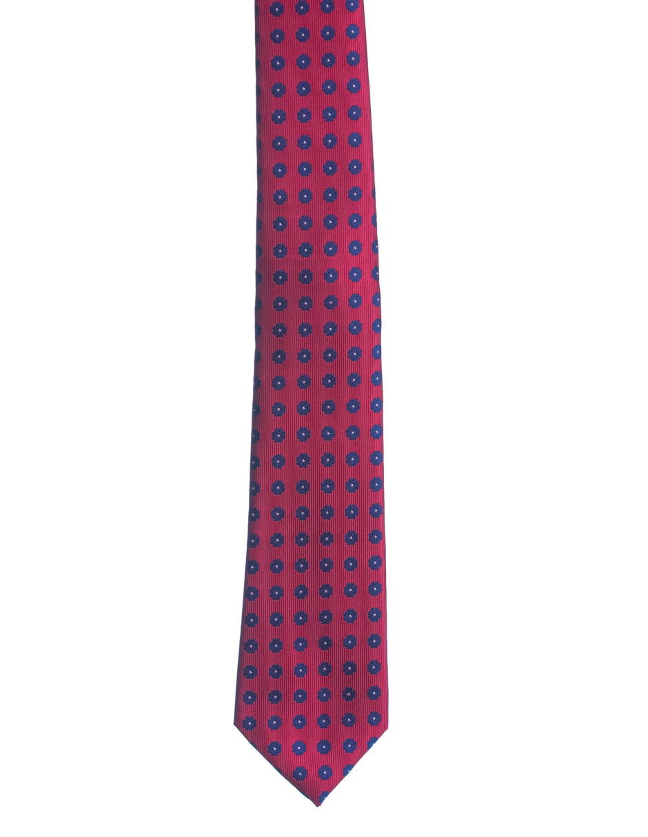 Corbata regular estampado floral para hombre