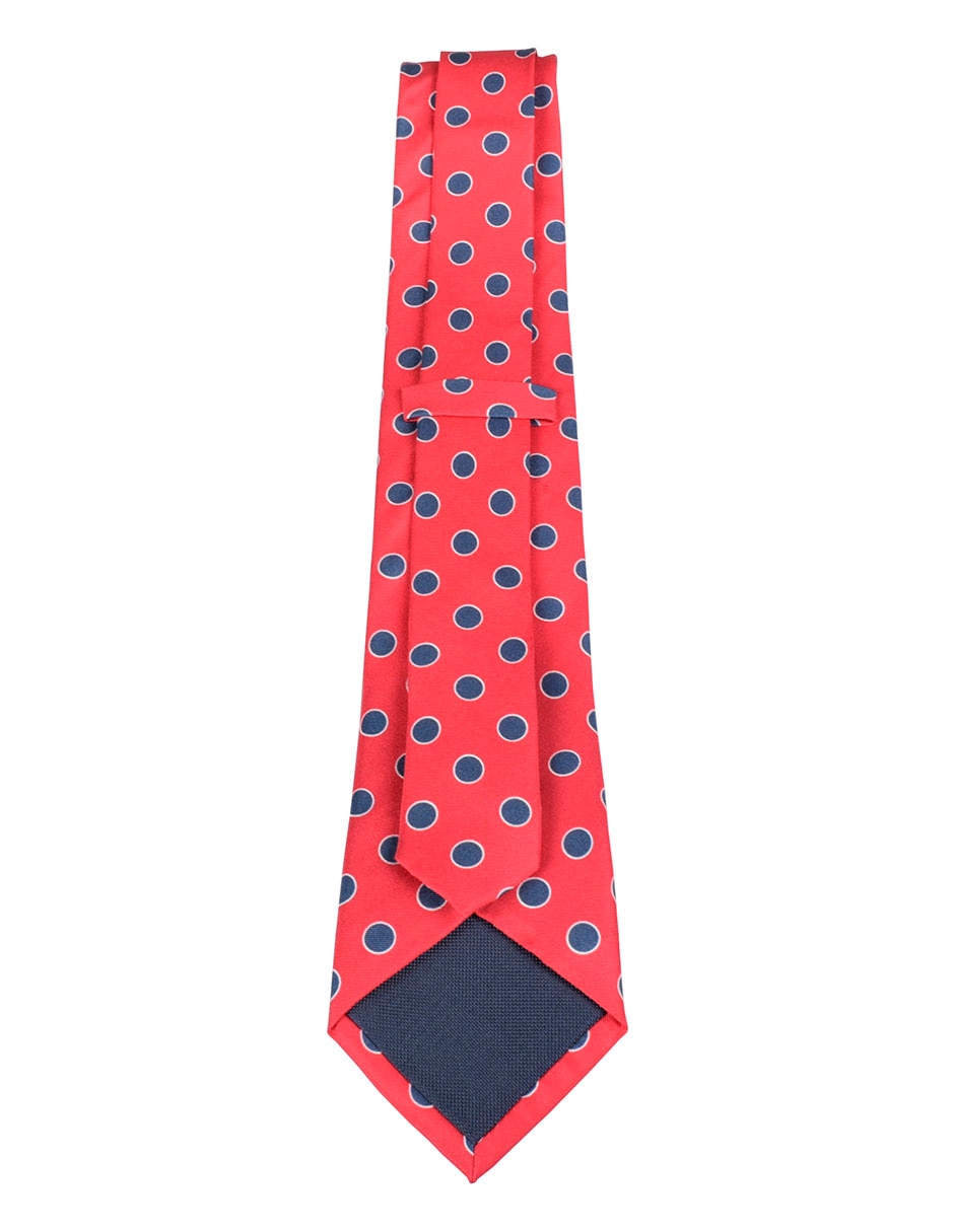 Corbata regular de seda estampado lunares para hombre