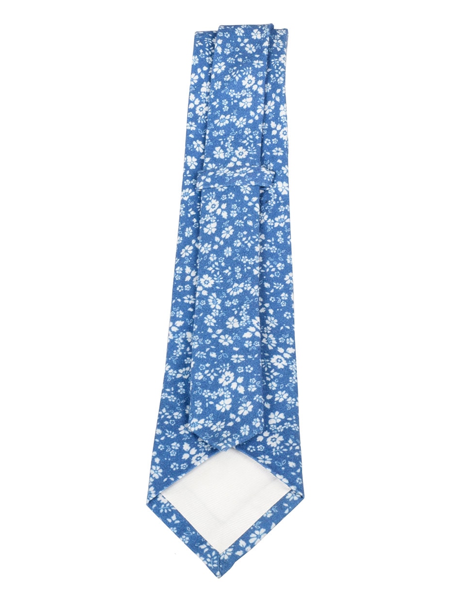 Corbata regular de seda estampado floral para hombre 3