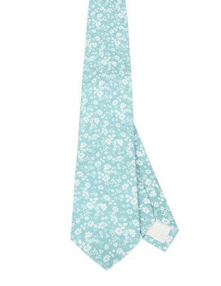 Corbata regular de seda estampado floral para hombre