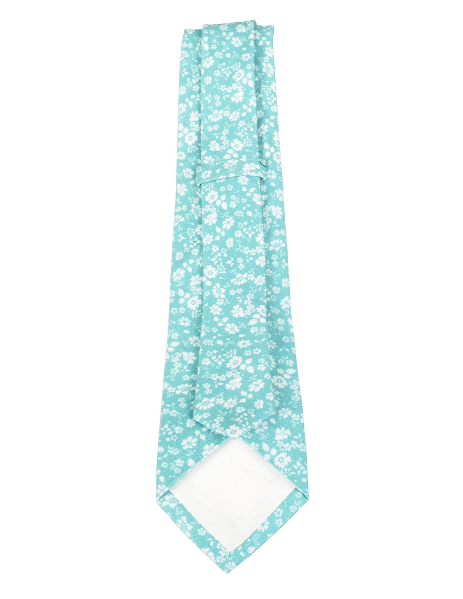 Corbata regular de seda estampado floral para hombre 3