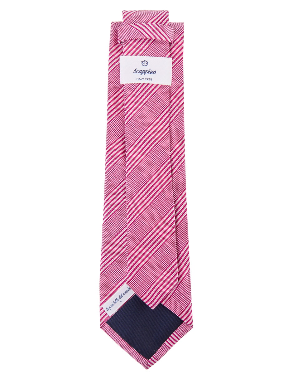 Corbata regular de seda estampado a rayas para hombre