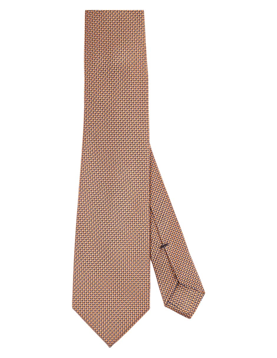 Corbata Scappino de seda estampado microprint para hombre