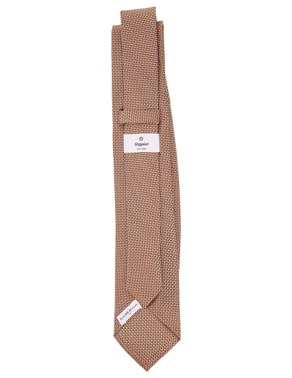 Corbata Scappino de seda estampado microprint para hombre