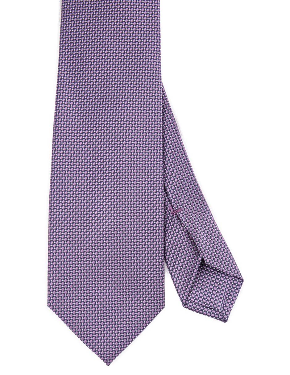 Corbata de seda estampado microprint para hombre 3