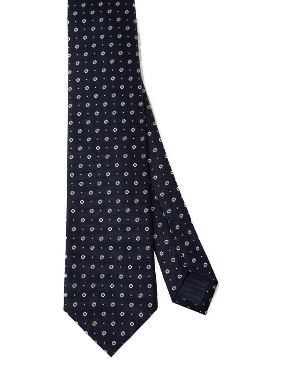 Corbata regular de seda estampado floral para hombre Corbata regular de seda estampado floral para hombre