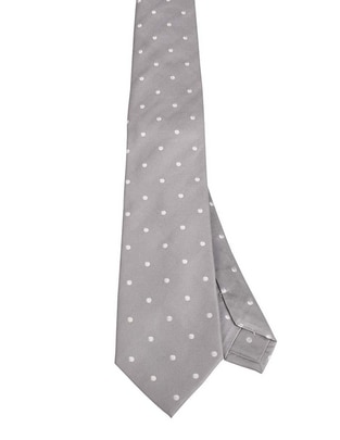 Corbata regular de seda estampado lunares para hombre