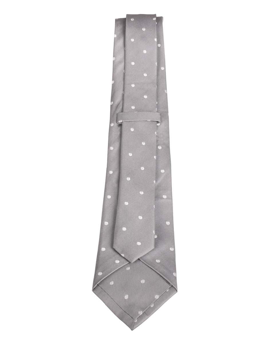 Corbata regular de seda estampado lunares para hombre