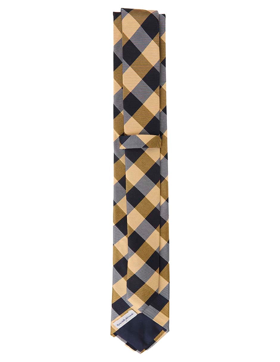 Corbata regular de seda estampado a rayas para hombre 3
