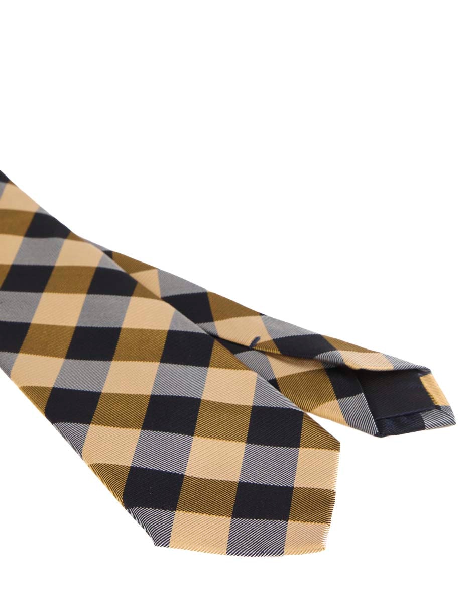 Corbata regular de seda estampado a rayas para hombre 2