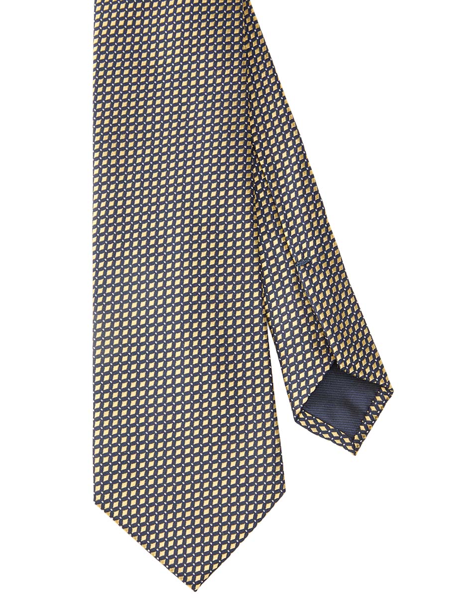 Corbata regular de seda estampado microprint para hombre