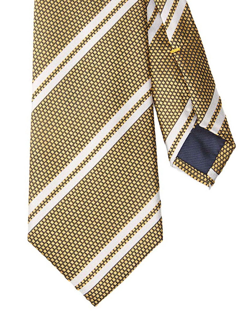 Corbata regular de seda estampado a rayas para hombre