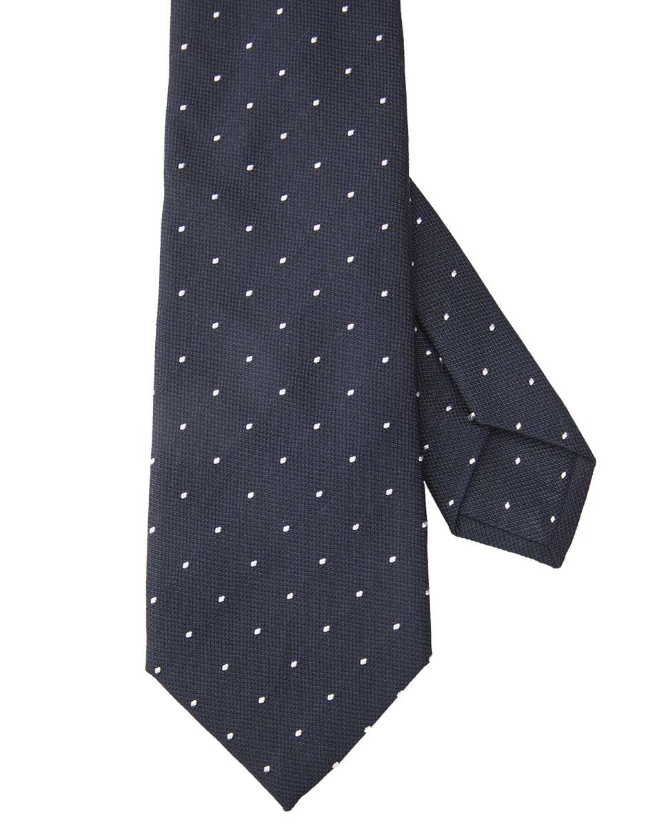 Corbata regular de seda estampado lunares para hombre Corbata regular de seda estampado lunares para hombre