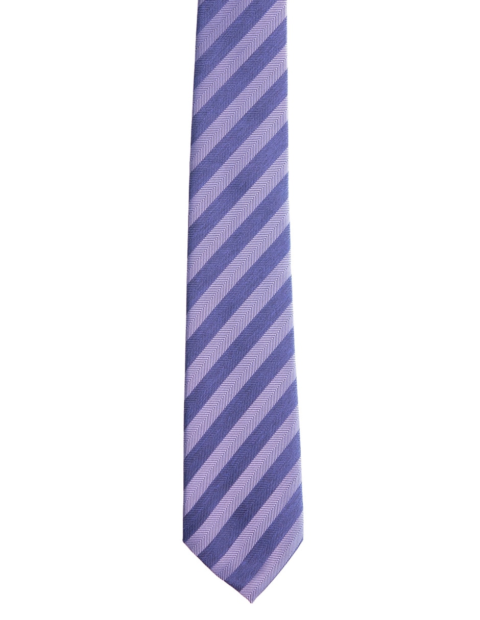 Corbata regular estampado a rayas para hombre