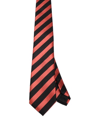 Corbata regular de seda estampado a rayas para hombre