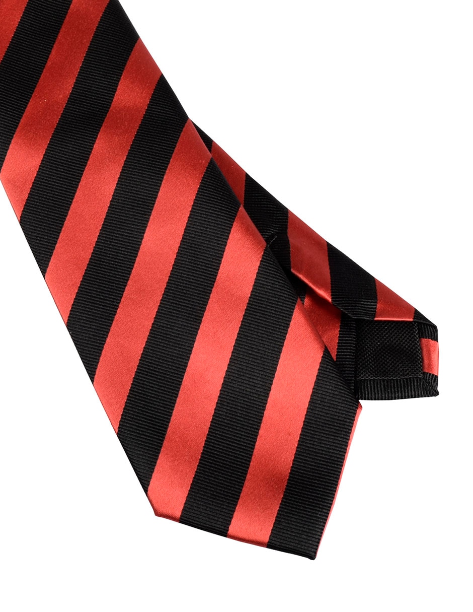 Corbata regular de seda estampado a rayas para hombre
