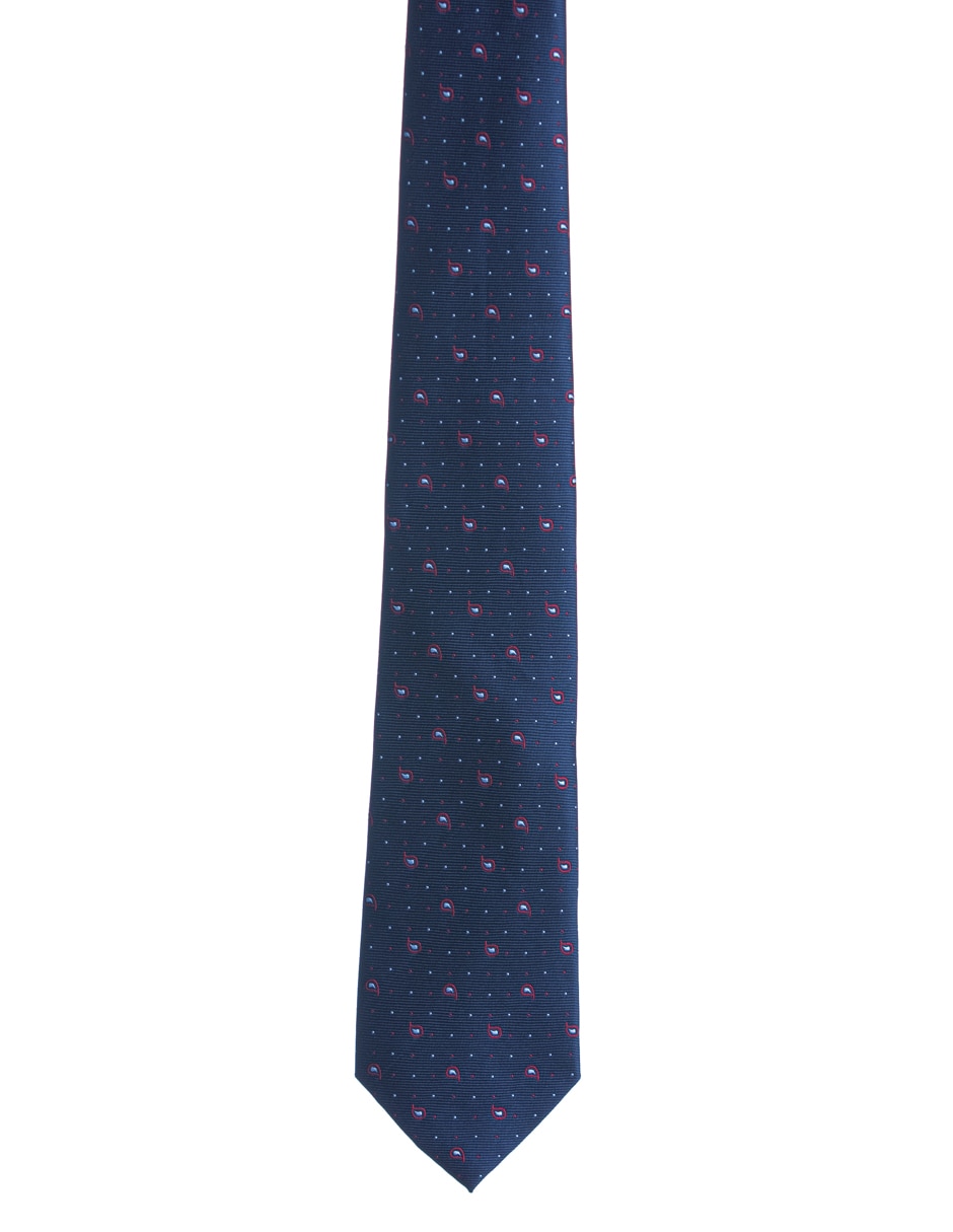 Corbata regular estampado microprint para hombre