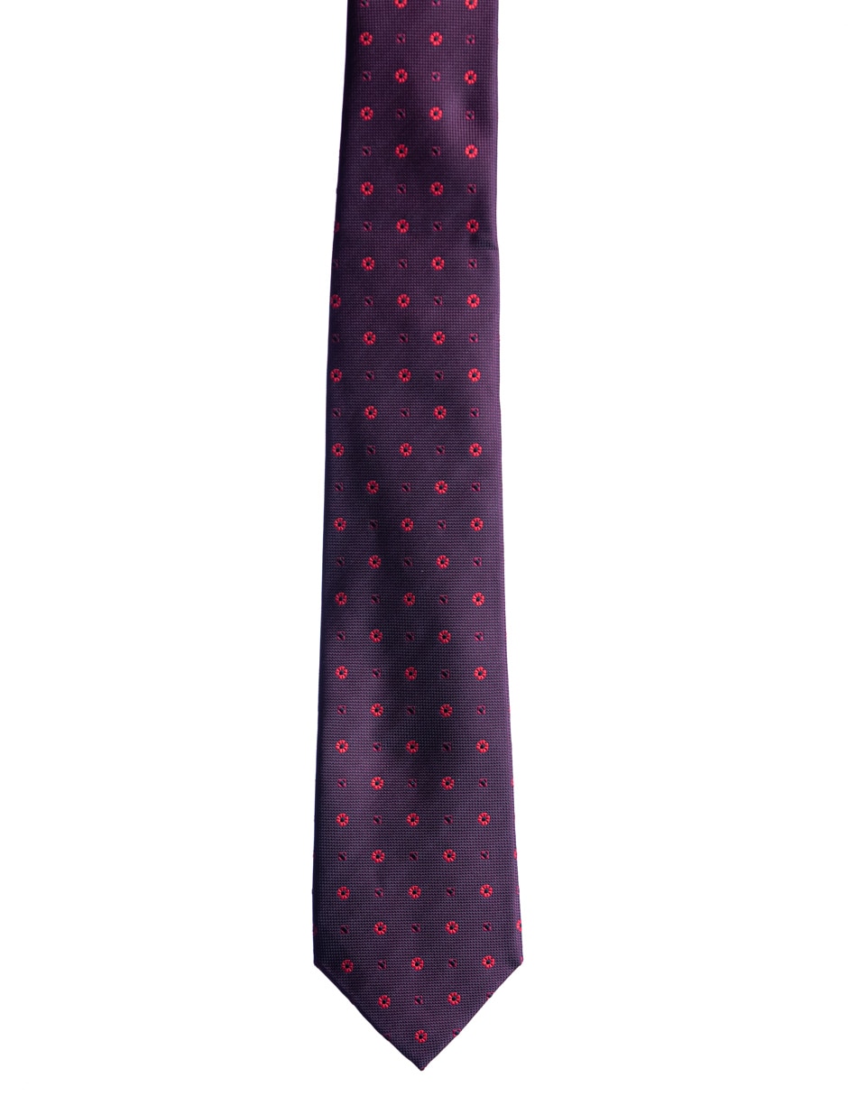 Corbata regular estampado floral para hombre