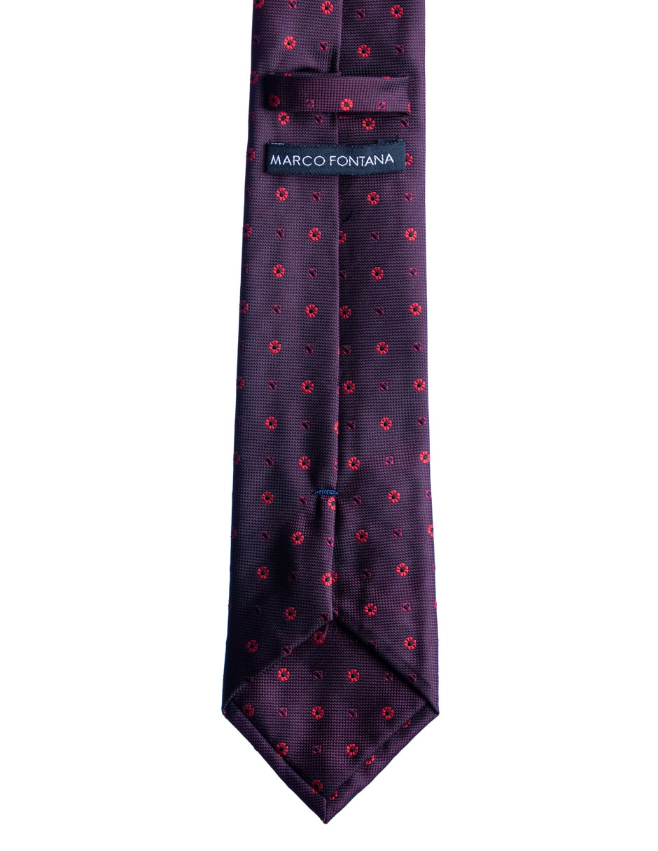 Corbata regular estampado floral para hombre