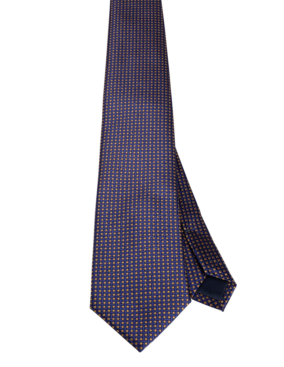 Corbata regular de seda estampado a cuadros para hombre