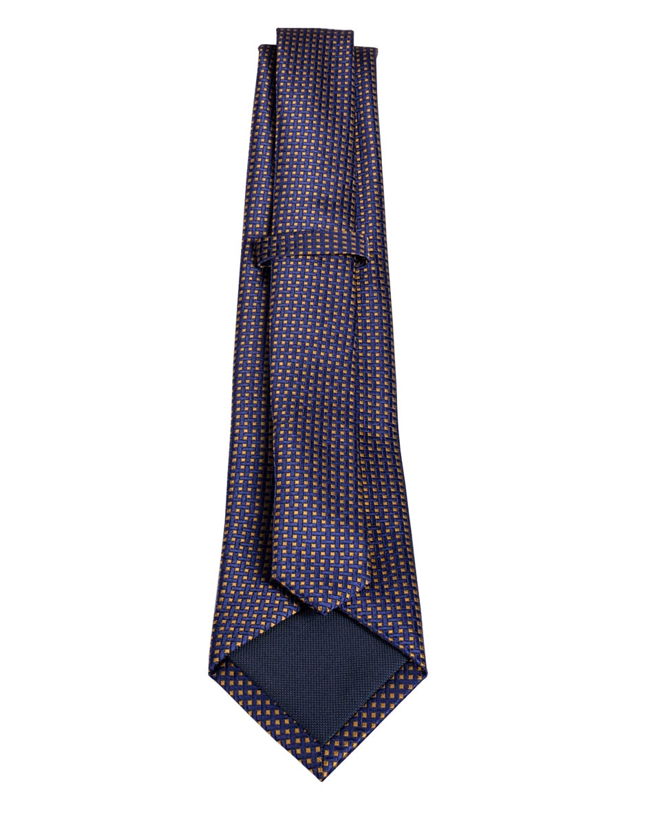 Corbata regular de seda estampado a cuadros para hombre