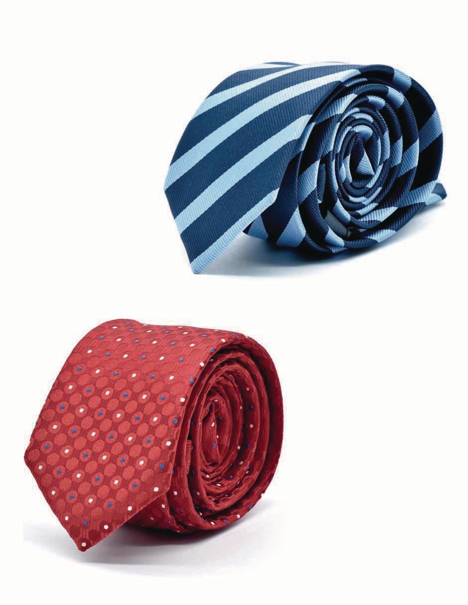 Set corbata slim de seda estampado lunares para hombre