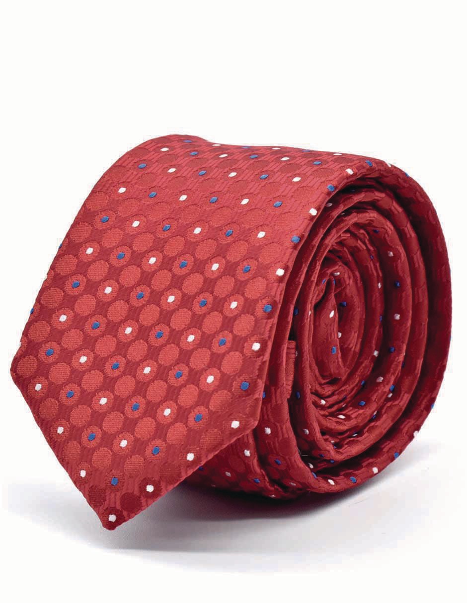 Set corbata slim de seda estampado lunares para hombre