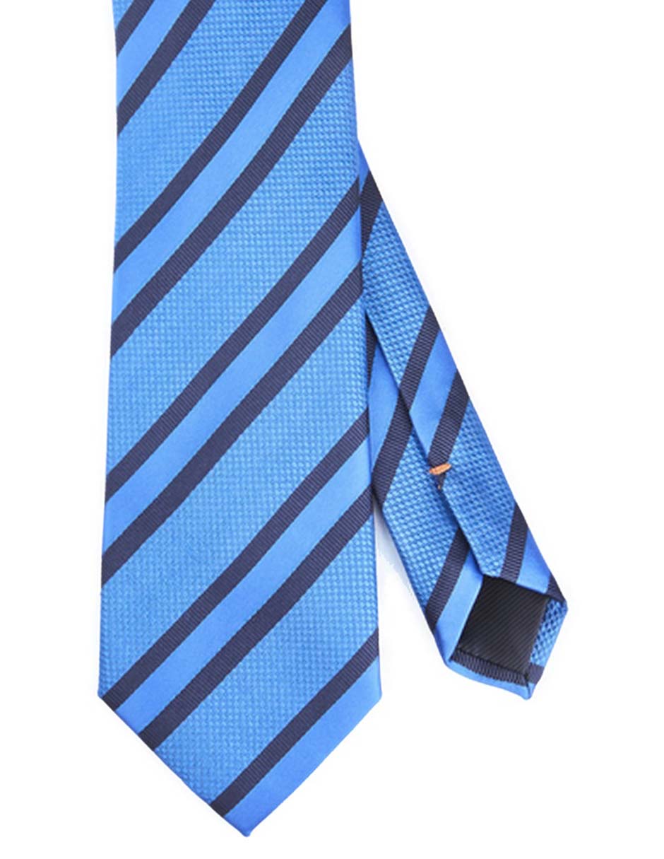 Corbata regular de seda estampado a rayas para hombre